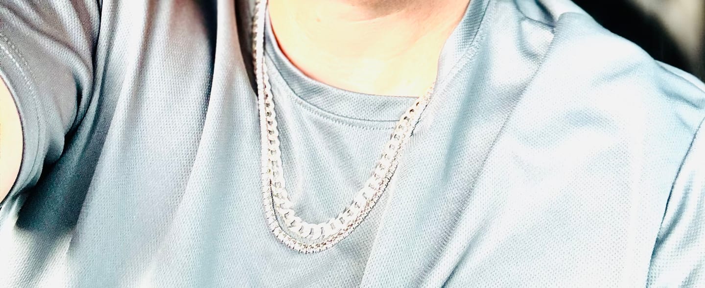 Customer photo review of 3mm Moissanite Tennis Chain - Silver - D Color - VVS1
