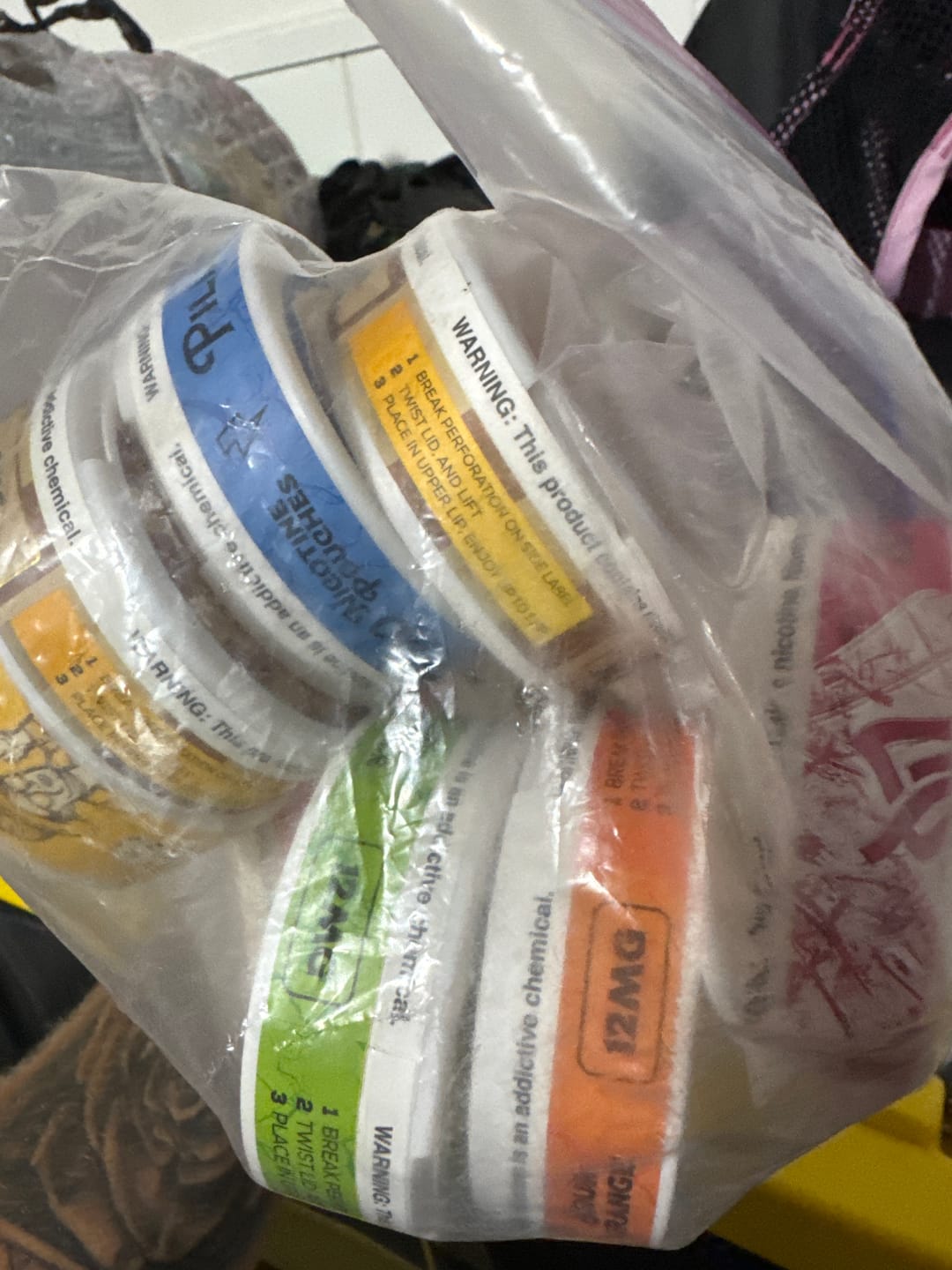 Customer photo review of Sour Pouches 5-Can Multi Flavor Pack