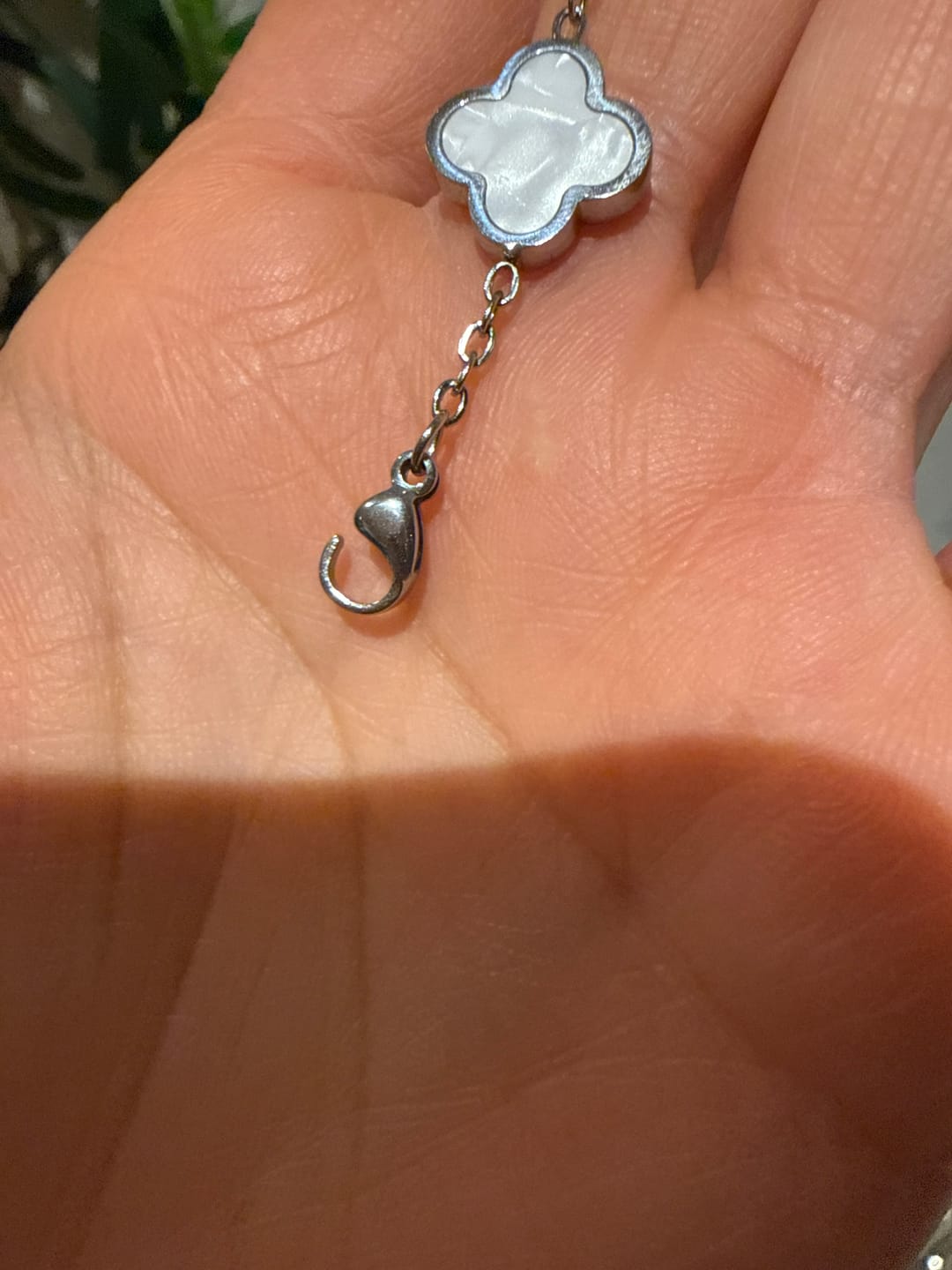 Customer photo review of Silver Clover Bracelet