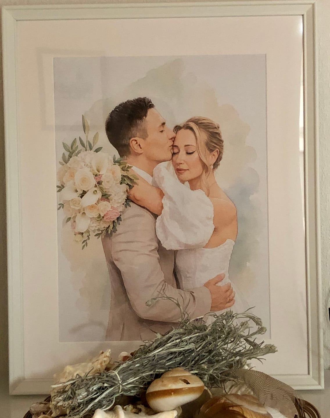 Customer photo review of Dein Hochzeitsfoto als Aquarell Poster | Geschenk zur Hochzeit