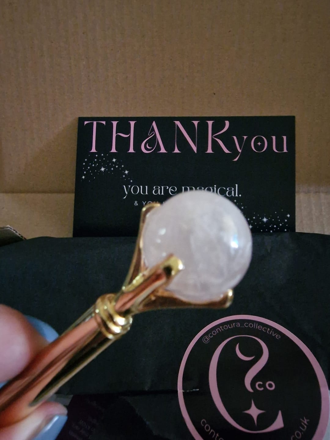 Customer photo review of Love - Spiritual Rose Quartz Crystal Pen
