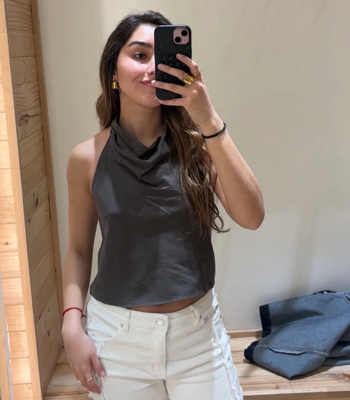 Customer photo review of Top Halter Brown