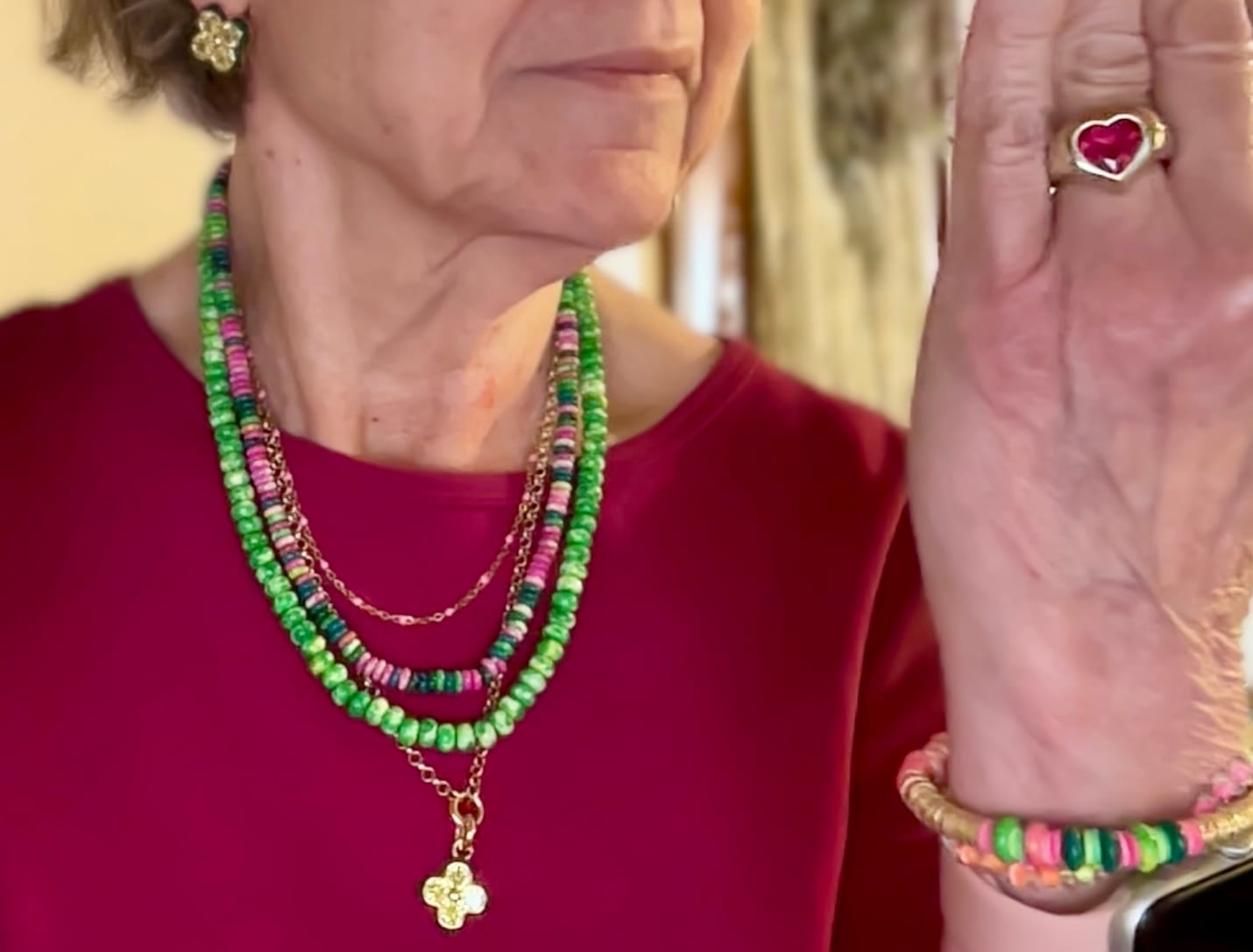 Customer photo review of Green Clover Charm