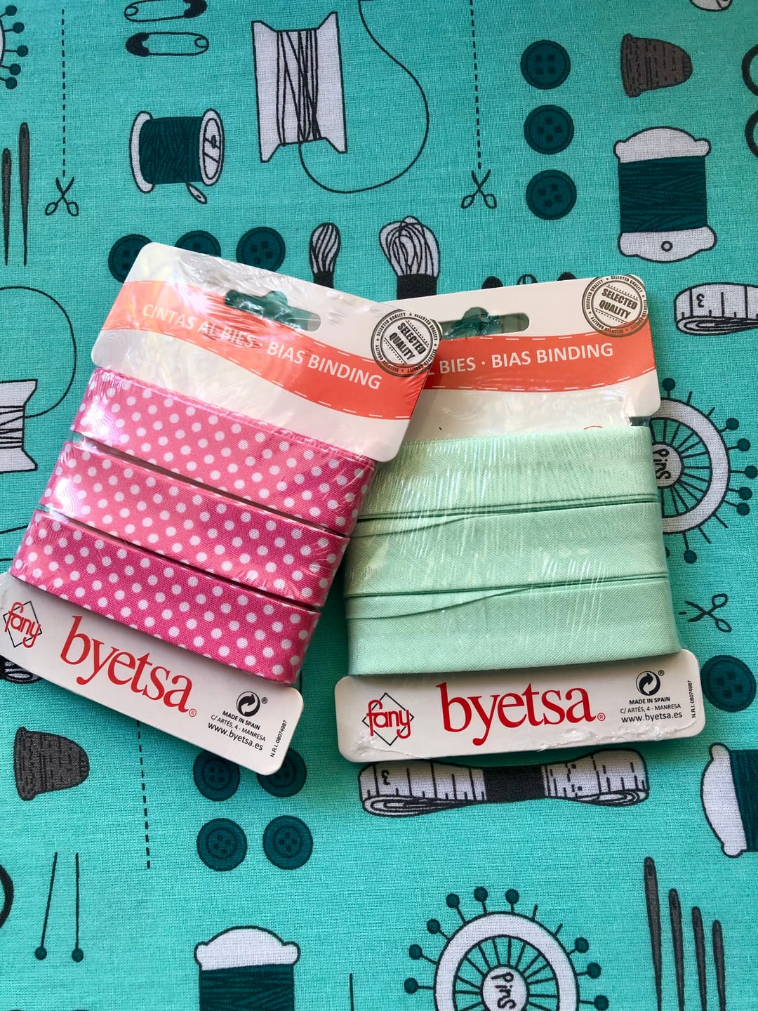 Customer photo review of Plain Polycotton Bias Binding Tape - 5 metres