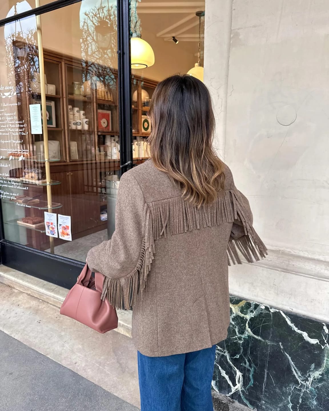 Customer photo review of Elinor Tailored Wool Blazer Coat