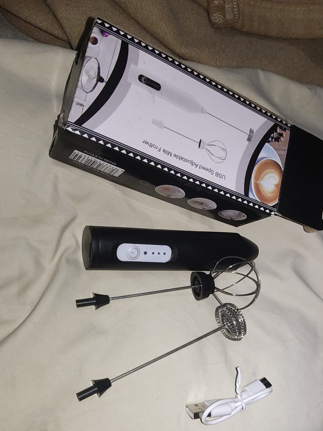 Customer photo review of Coffee Beater & Milk Frother Rechargeable with 3 Speeds