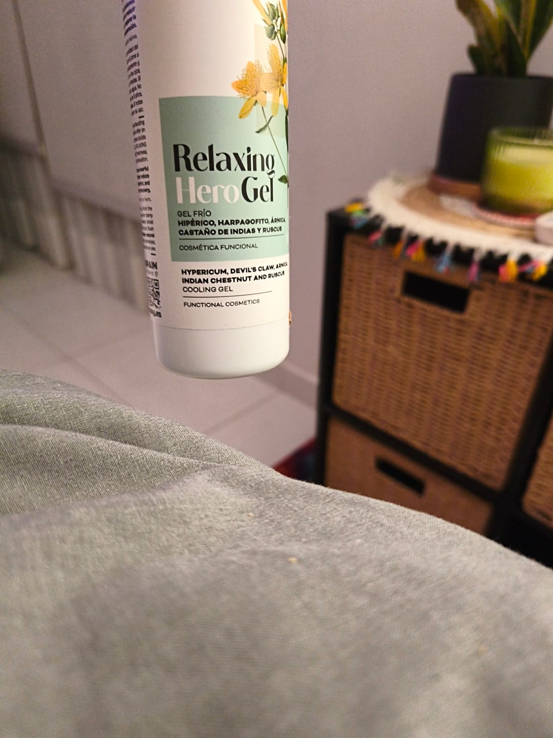 Customer photo review of Relaxing Hero Spray | Spray Corporal Calmante Frío