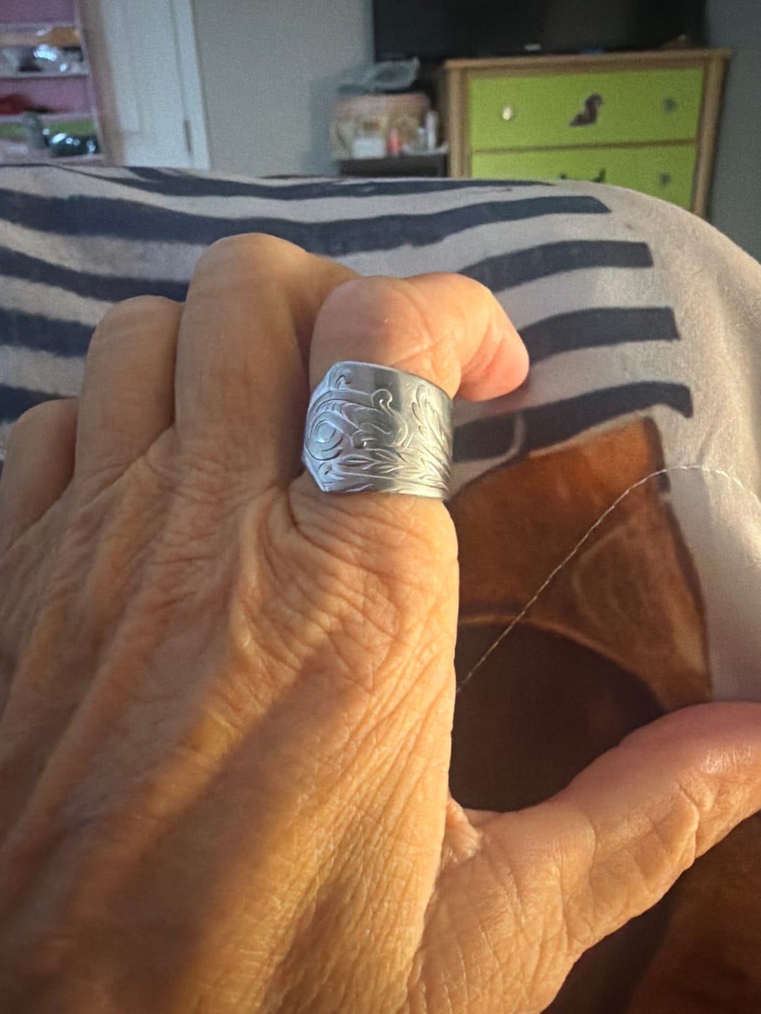 Customer photo review of Mamaw’s Mystery Spoon Ring