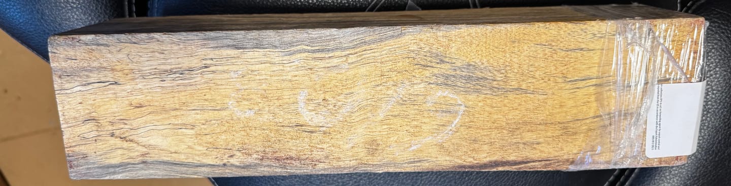 Customer photo review of 1 Piece, Spalted Tamarind Pepper Mill Blank 12"x3"x2-3/4"#6103