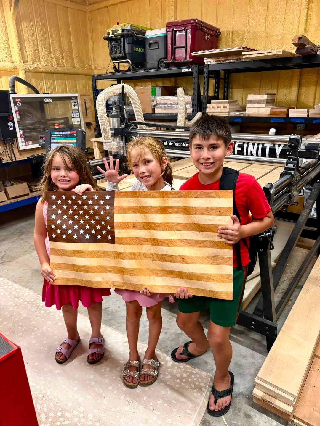 Customer photo review of Wavy USA Flag CNC Kit