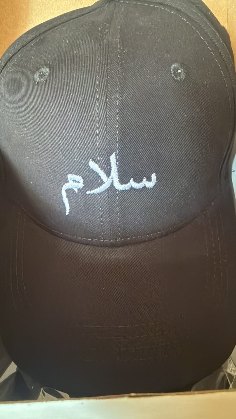 Customer photo review of Salam (سلام) Arabic Embroidered Cap