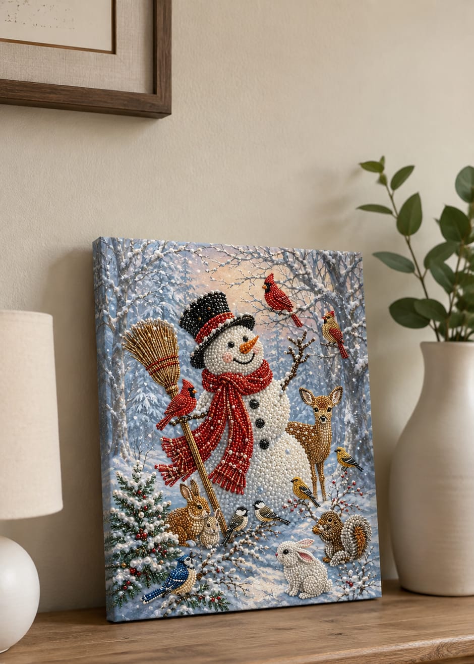 Customer photo review of 3D Pearl Art DIY Kit – Personalized Name Christmas Canvas Wall Decor for Holiday Decor & Gifts for Family and DIY Lovers