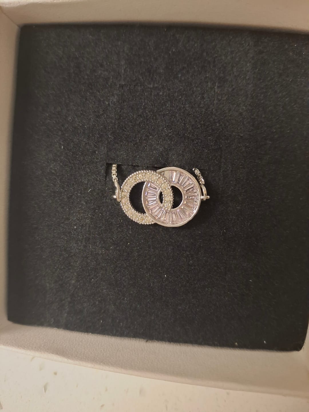 Customer photo review of Personalized Linked Birthstone Bracelet