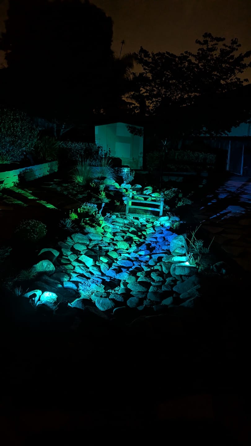 Customer photo review of TSUN RGB LED Outdoor Solar Spotlight