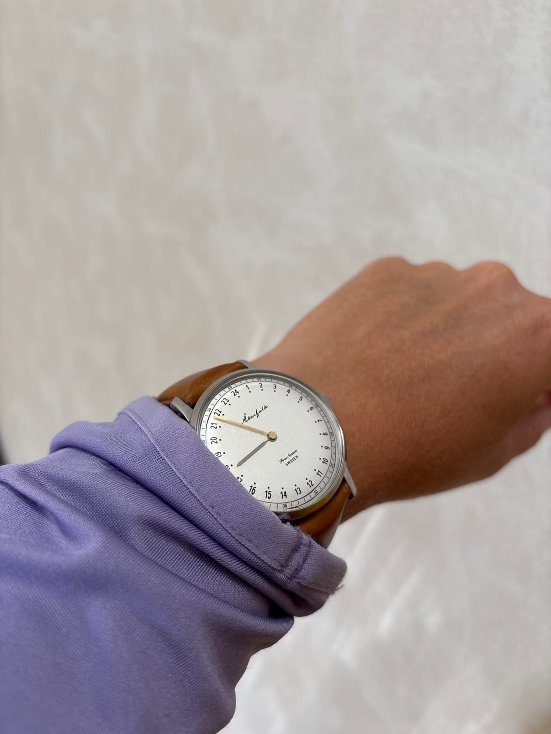 Customer photo review of First Season Silver White with Lt Brown Leather