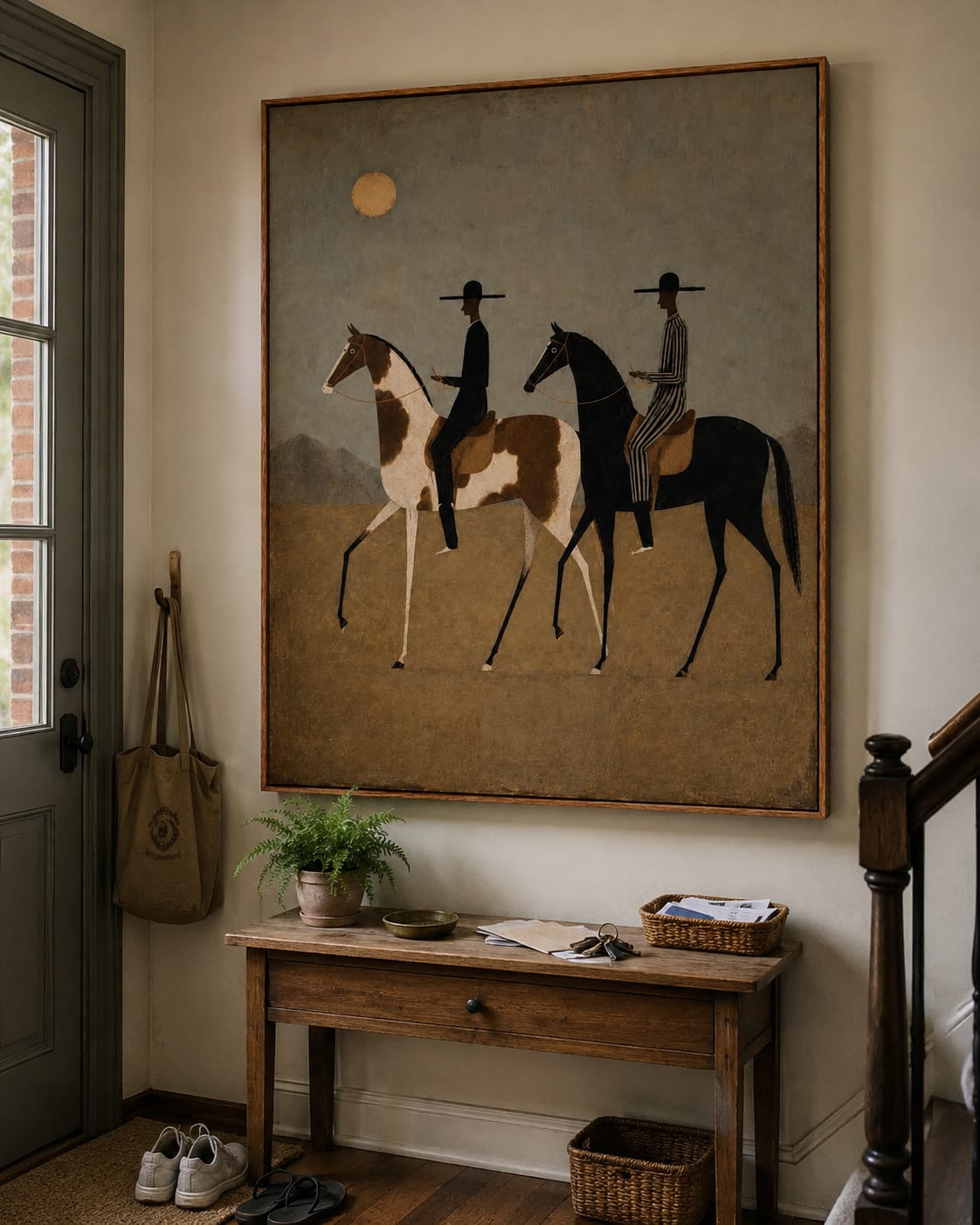 Customer photo review of Sunlit Plain Riders-Two Horse Painting