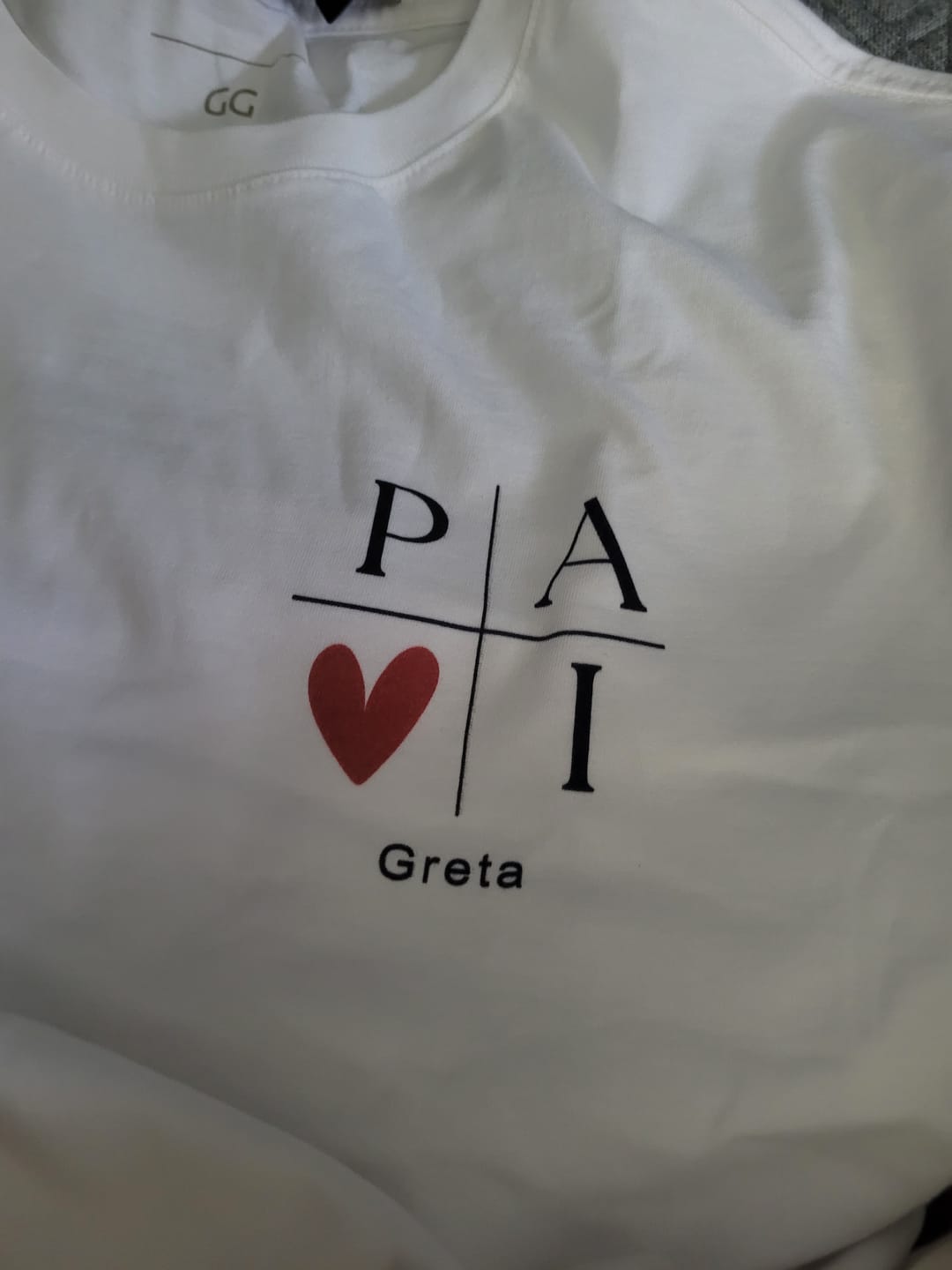Customer photo review of Camiseta Personalizada PAI MINIMALISTA - 100% Algodão