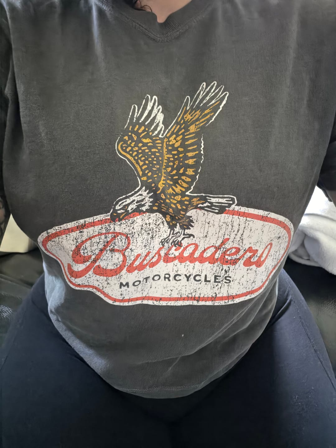 Customer photo review of Women's Brew Crop Tee - Vintage Black