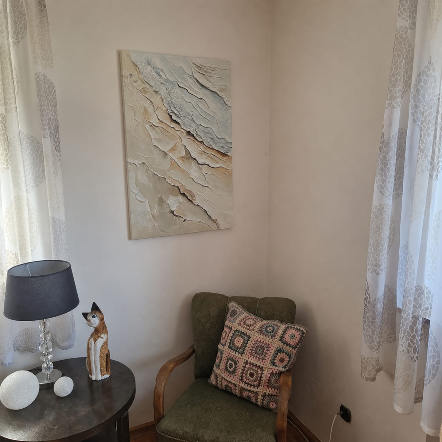 Customer photo review of Sea & Sky Abstract Textured Wall Art #MS205