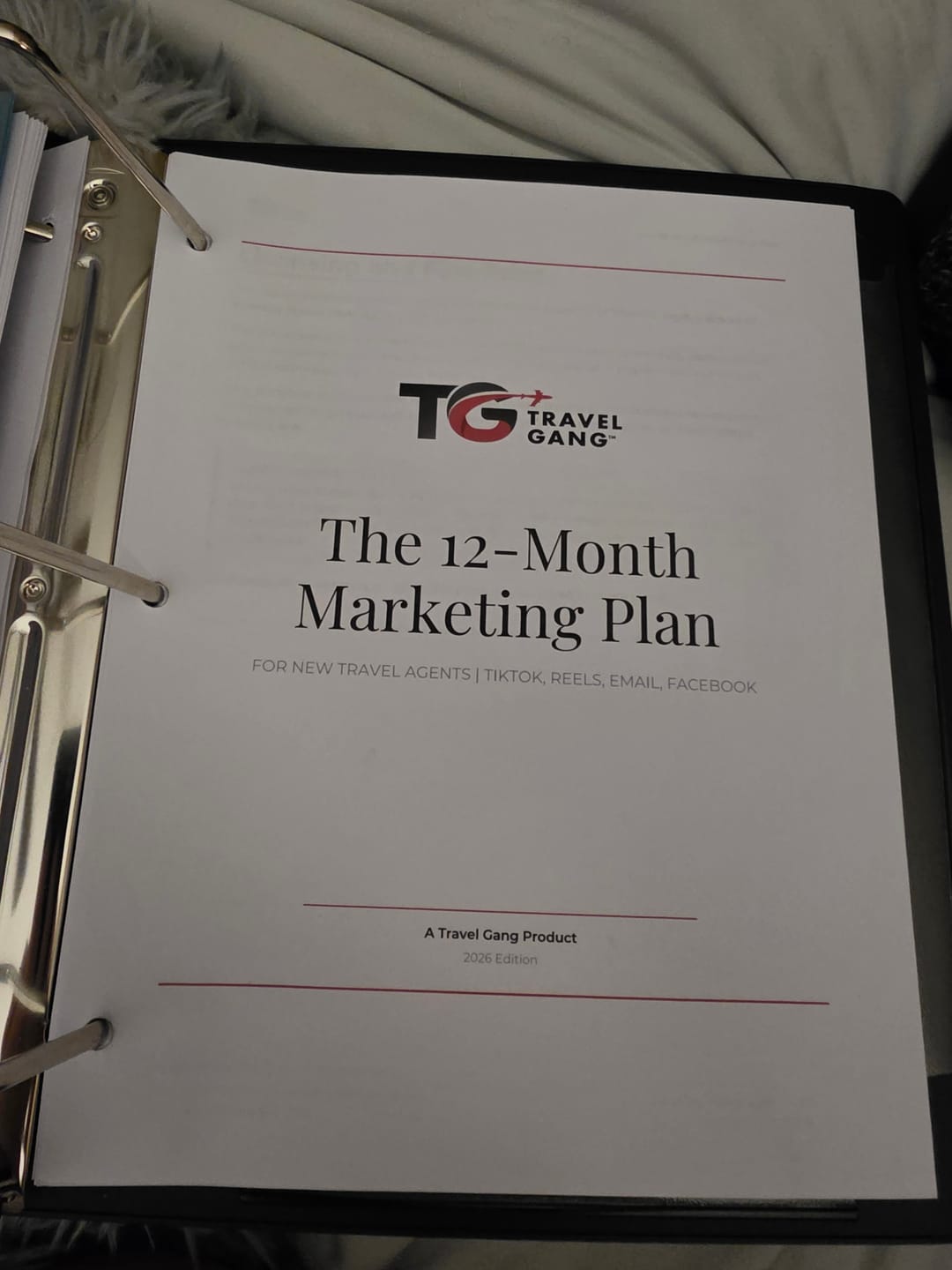 Customer photo review of The 12-Month Marketing Plan for New Travel Agents