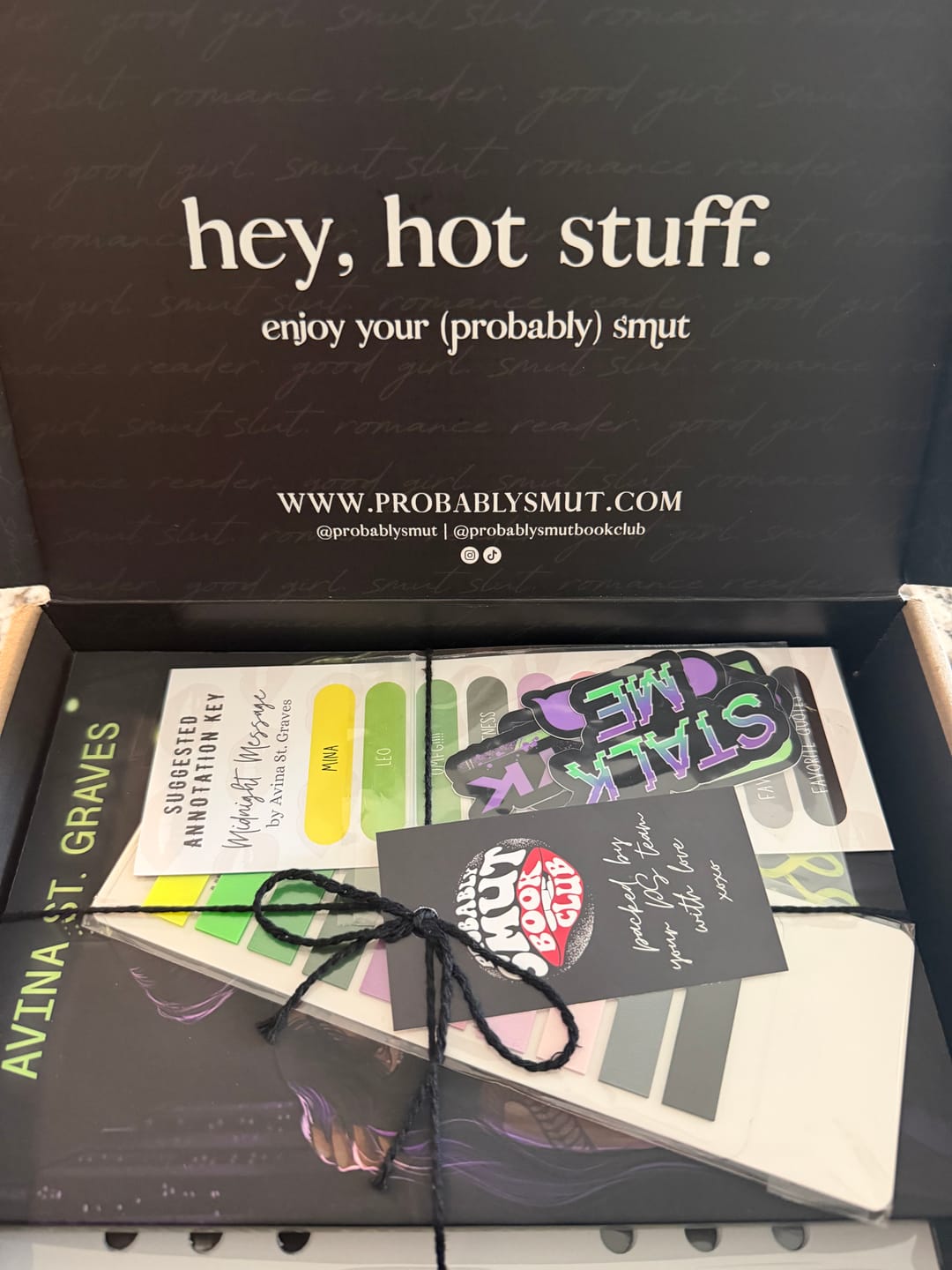 Customer photo review of good girl book club subscription