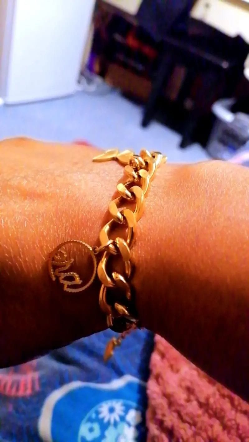 Customer photo review of Gold  Era Charm Bracelet