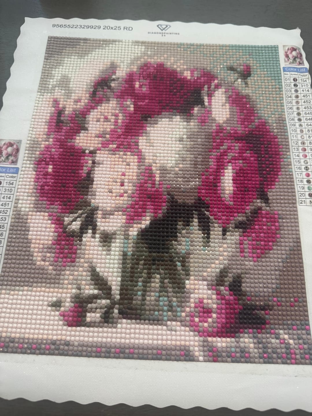 Customer photo review of Diamond Painting - Pink Peony Bouquet