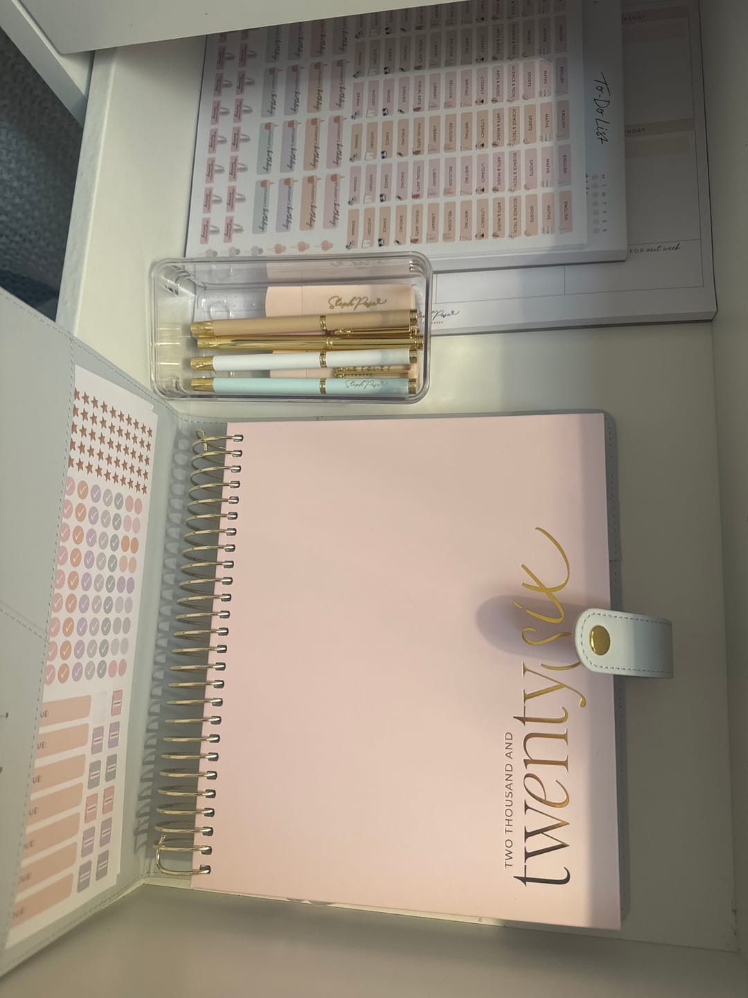 Customer photo review of 2026 Signature Planner - Blush + Yellow Gold