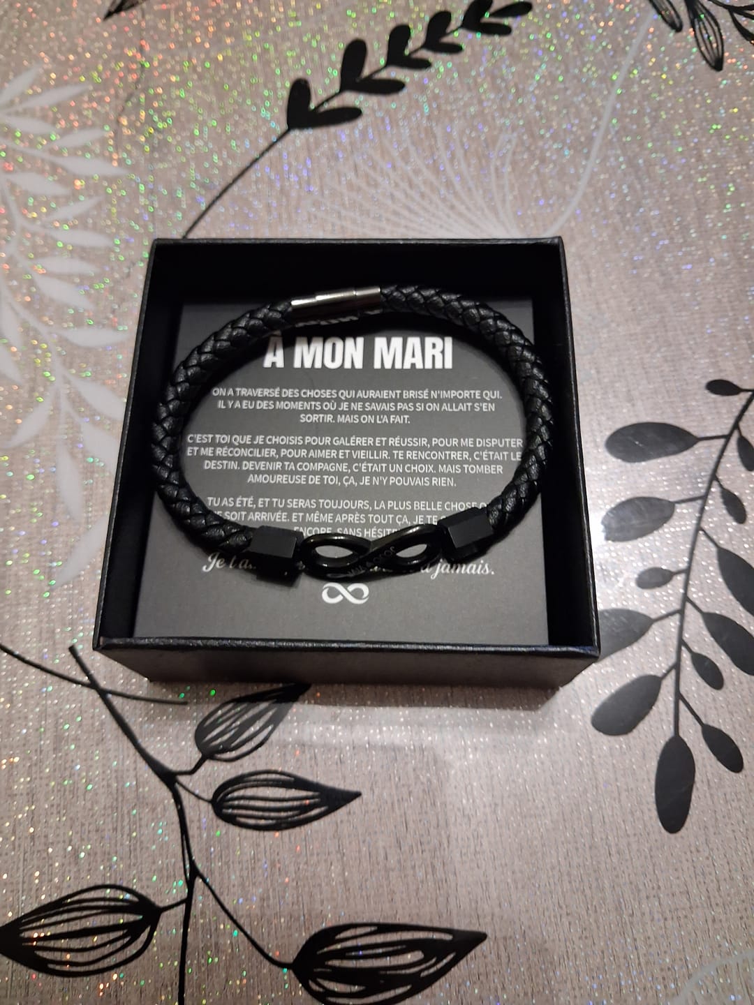 Customer photo review of Bracelet Personnalisé « À Mon Mari »