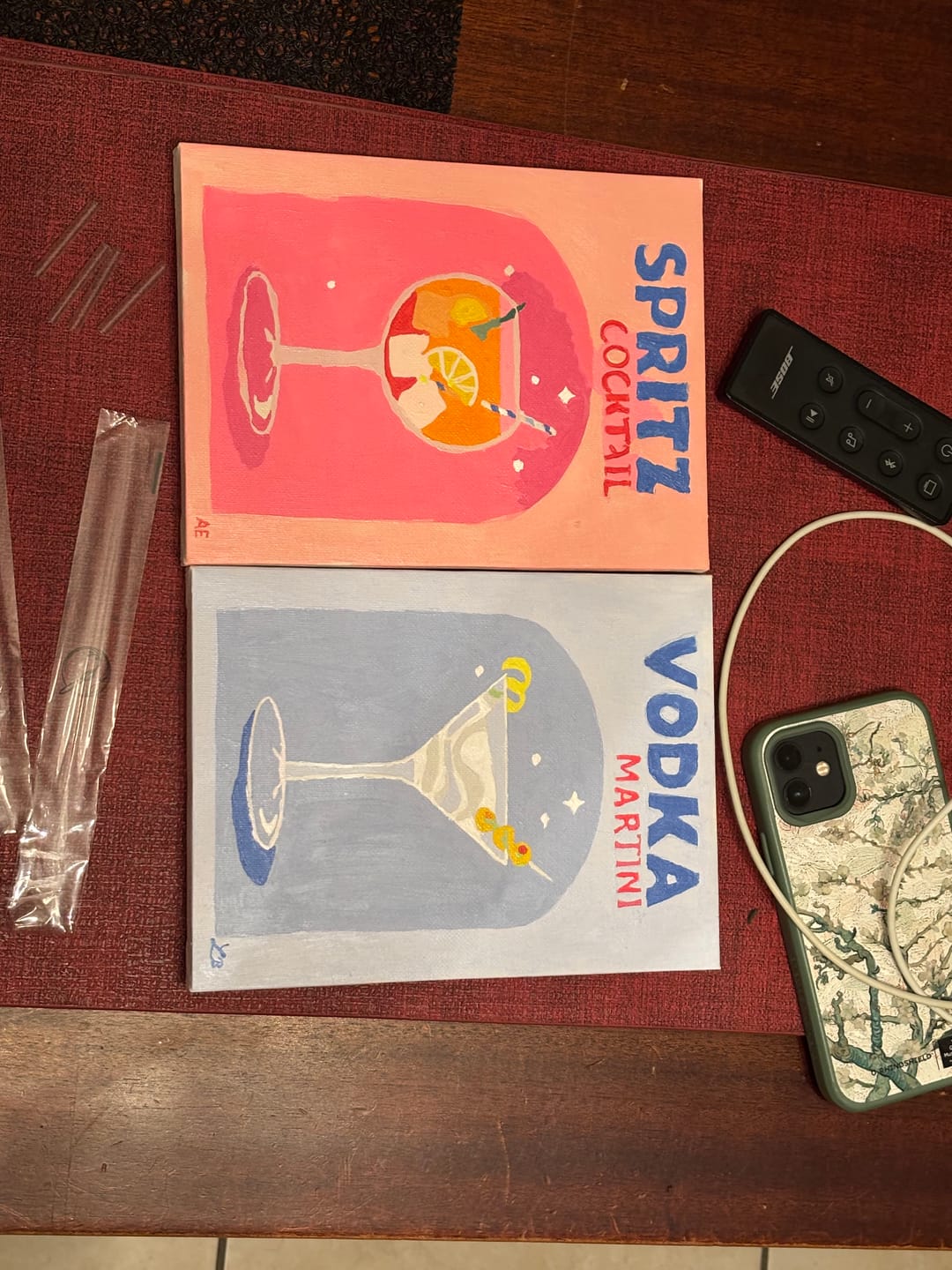 Customer photo review of 6 Mini Paintings - Colorful Cocktail Set