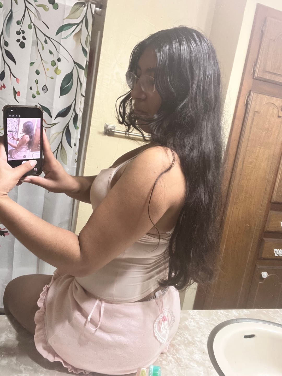 Customer photo review of Sweetheart  Cotton Pointelle Skirt