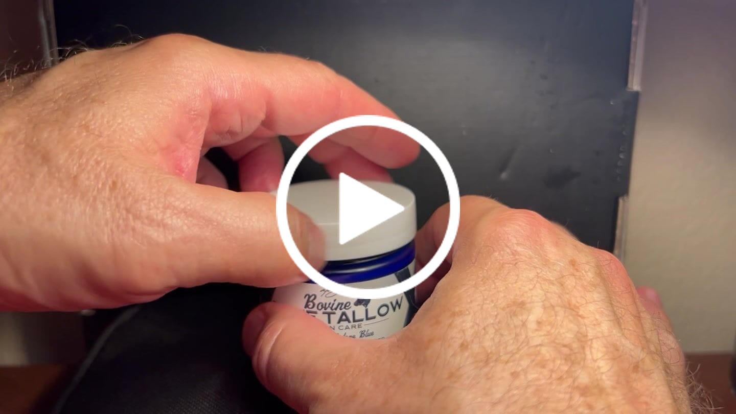 Customer video review of Bovine Methylene Blue Tallow Balm (2 oz)