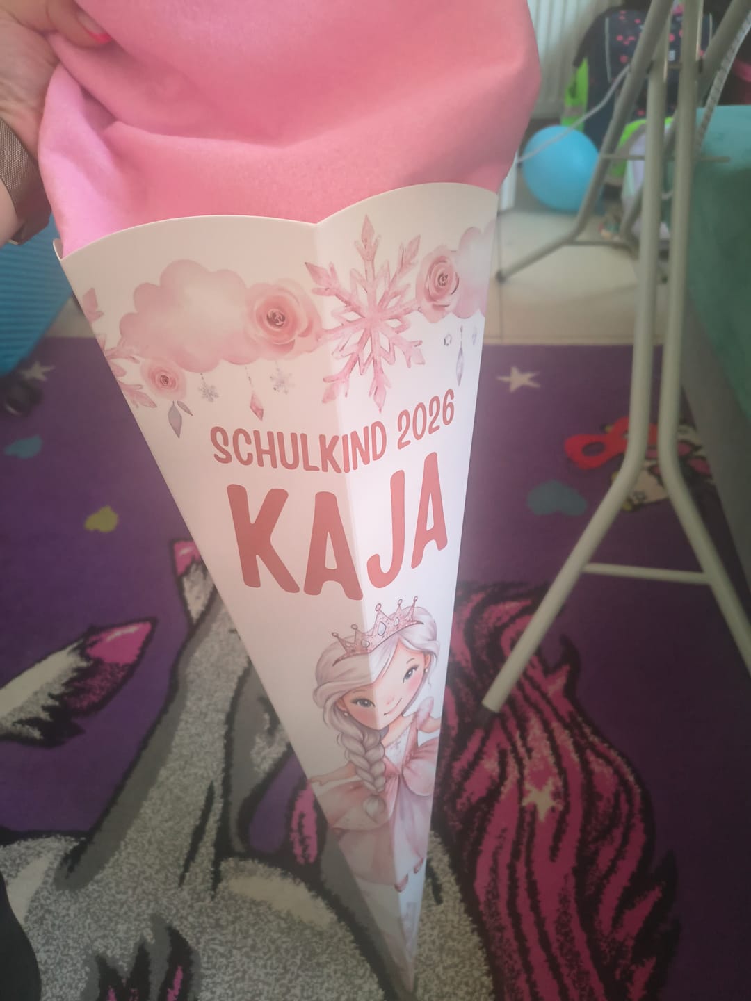 Customer photo review of Schultüte personalisiert mit Name – Prinzessin Eiswald