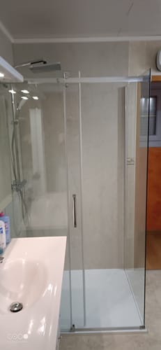 Customer photo review of Panneau SPC Beige Sable Japandi – Effet Pierre Mat 260×120 cm