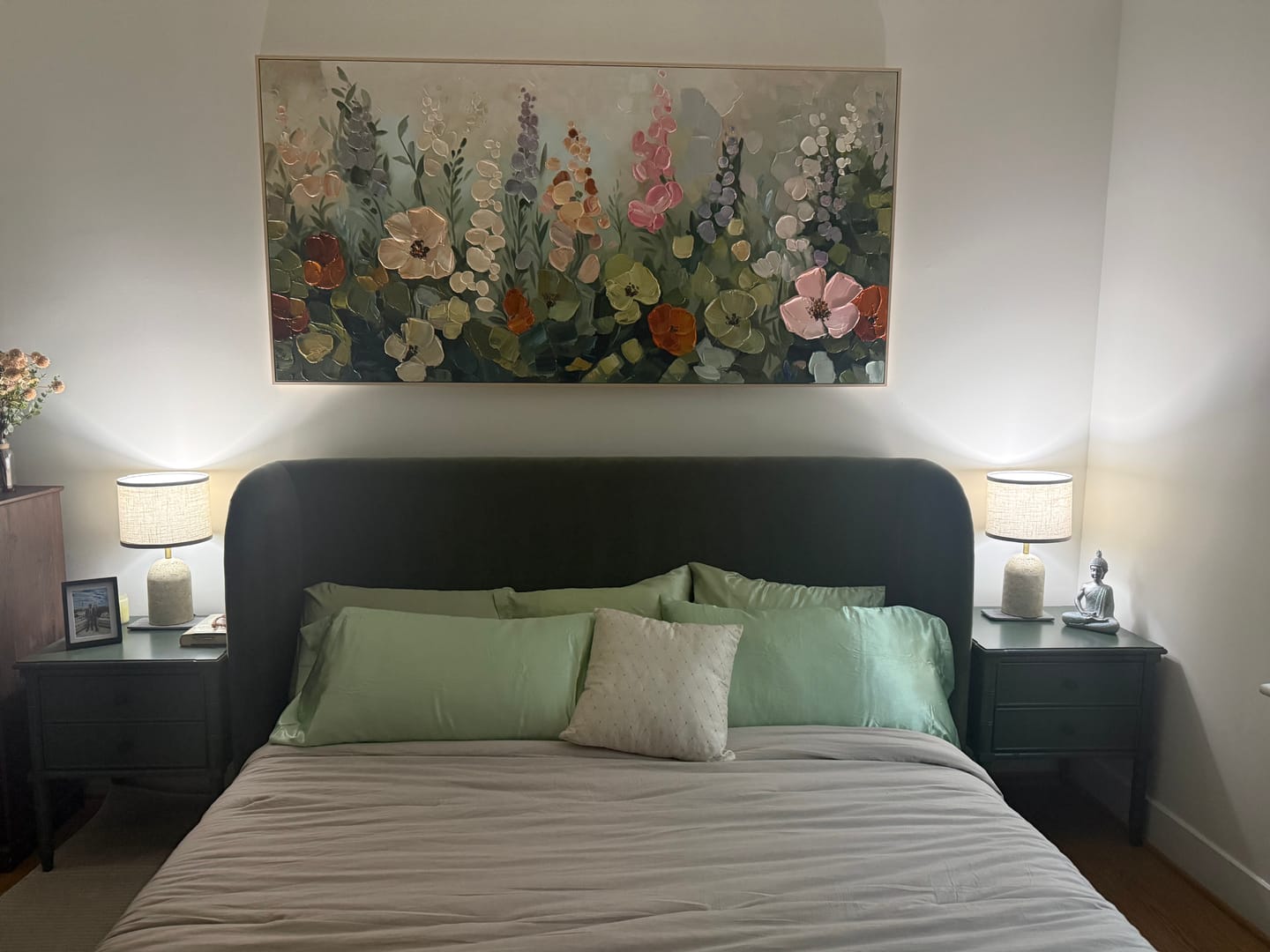 Customer photo review of Colorful Abstract Flower And Tree Textured Canvas Art #MF102