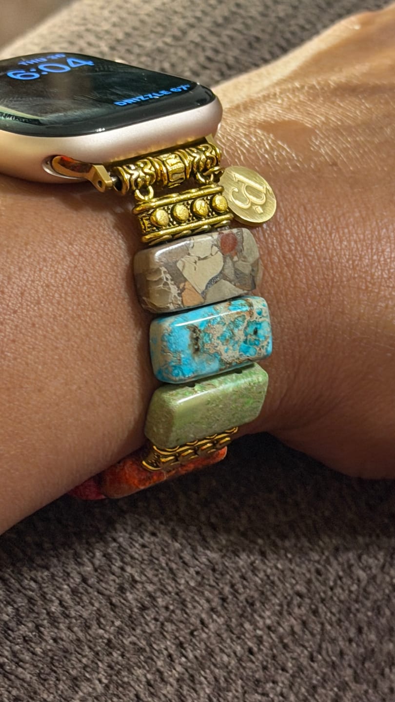 Customer photo review of Chic Chakra Stretch Apple Watch Strap