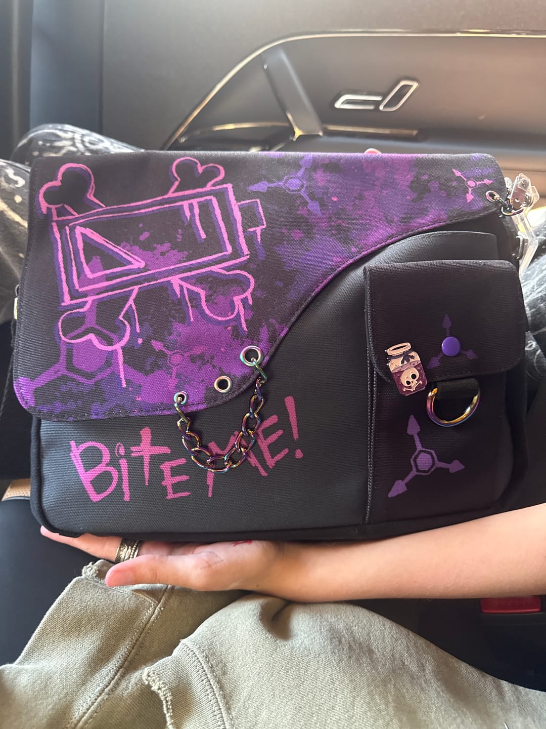 Customer photo review of Murder Drones Laptop Bag