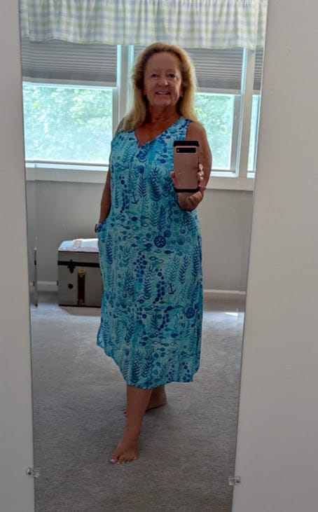 Customer photo review of Seaweed Midi Dress