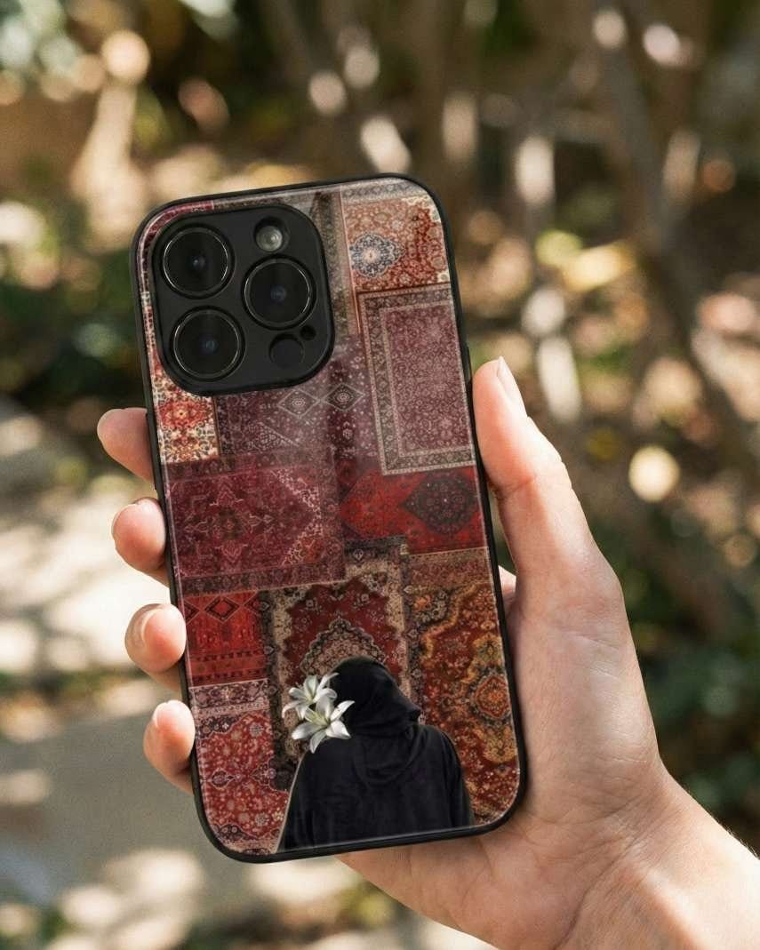 Customer photo review of Persian Rug Phone Cover for iPhone – Palestine Calligraphy Design
