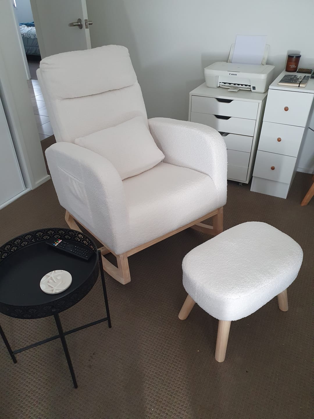 Customer photo review of Rocking Chair With Footstool