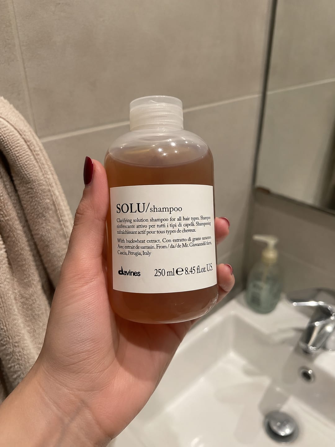 Customer photo review of Shampoo Essential Solu Davines
