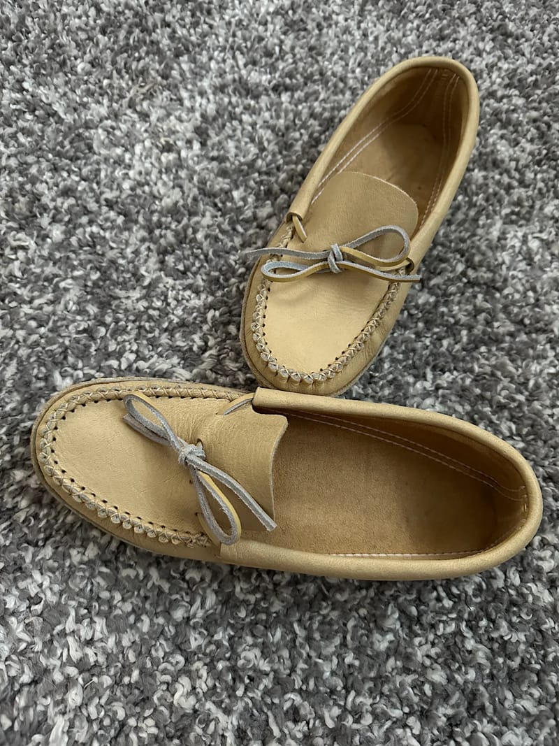 Customer photo review of Men's Moose Hide Leather Moccasins