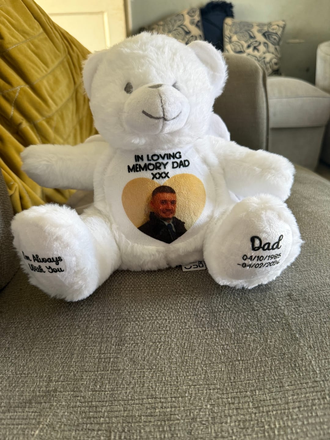 Customer photo review of Item Personalisation