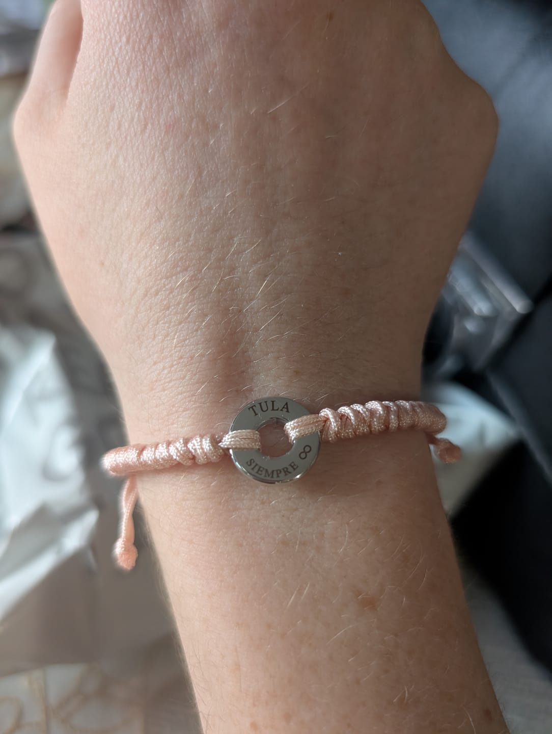 Customer photo review of Pulsera Rosicler - Personalizado