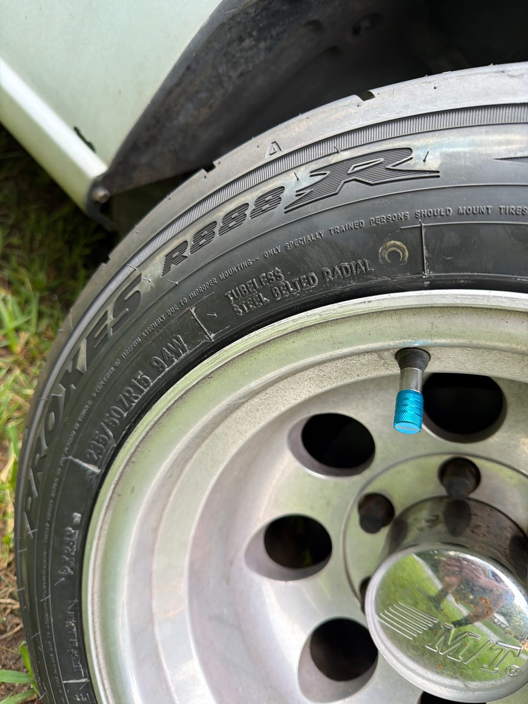 Customer photo review of 80Eighty® Teal Valve Stem Caps