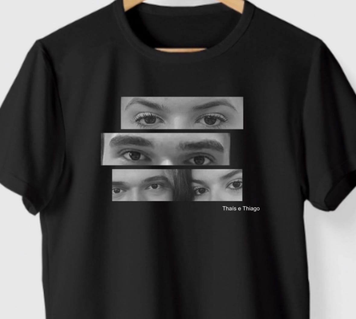 Customer photo review of Camiseta Personalizada OLHARES DOS FILHOS - Algodão Peruano