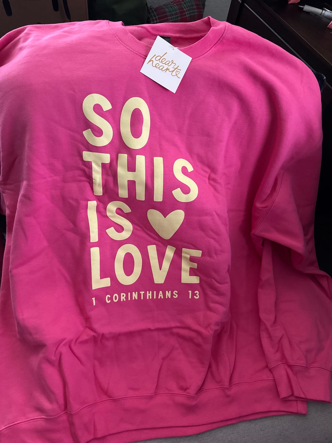 Customer photo review of So This is Love Pullover