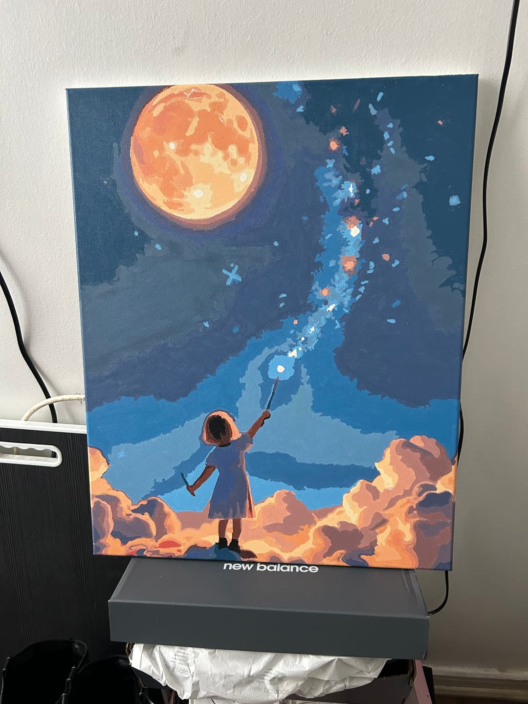 Customer photo review of La niña que tocó las estrellas (Pintura por Números) 40x50 cm