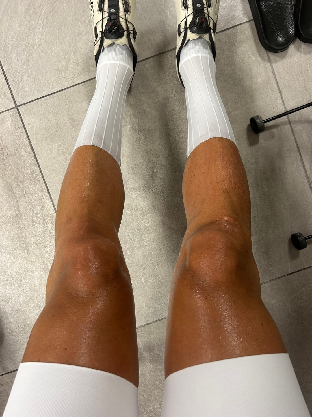 Customer photo review of AERO SOCKS - WHITE