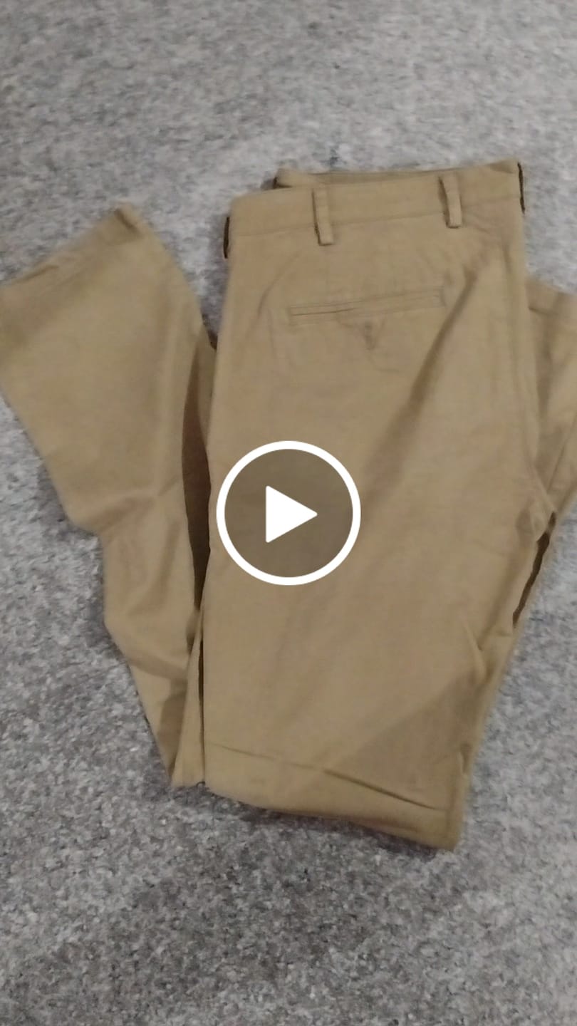 Customer video review of Brown - 2 way stretch - COTTON LINEN PANT